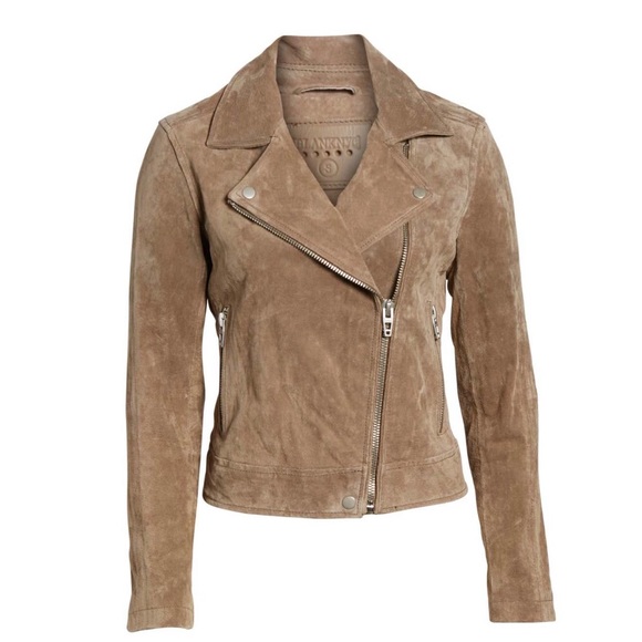 Blank NYC Jackets & Blazers - NWT BlankNYC Suede Taupe Moto Jacket Size XXL